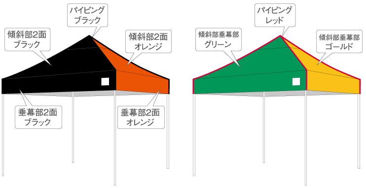 カラーの組み合わせ例